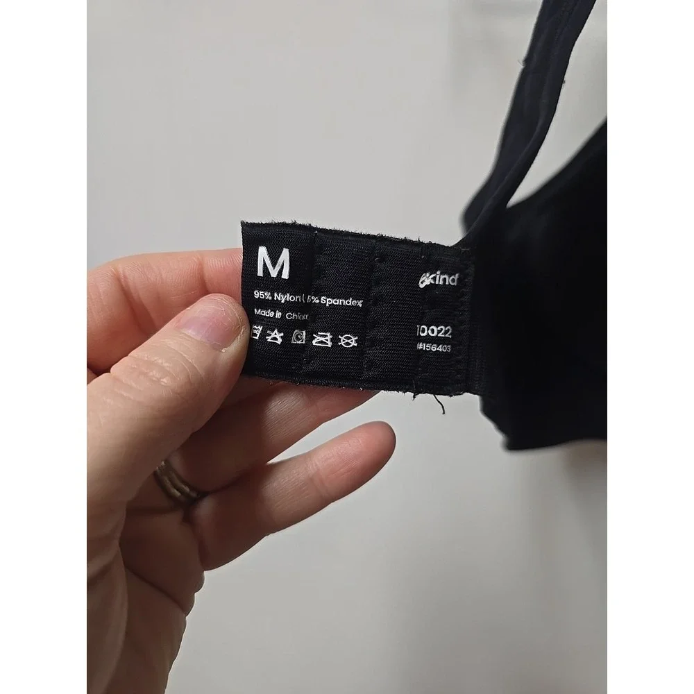 Truekind Daily Comfort Black Full‎ Coverage Wire Free Shaper Bra Size Medium